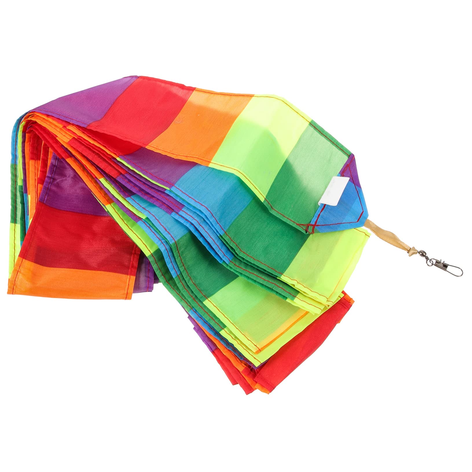 Mikikit Rainbow Kite Tail 15m Long Colorful Streamers Easy Connector Design for Quick Assembly Soft Flexible Material Portable for Outdoor Kite Flying Decorations