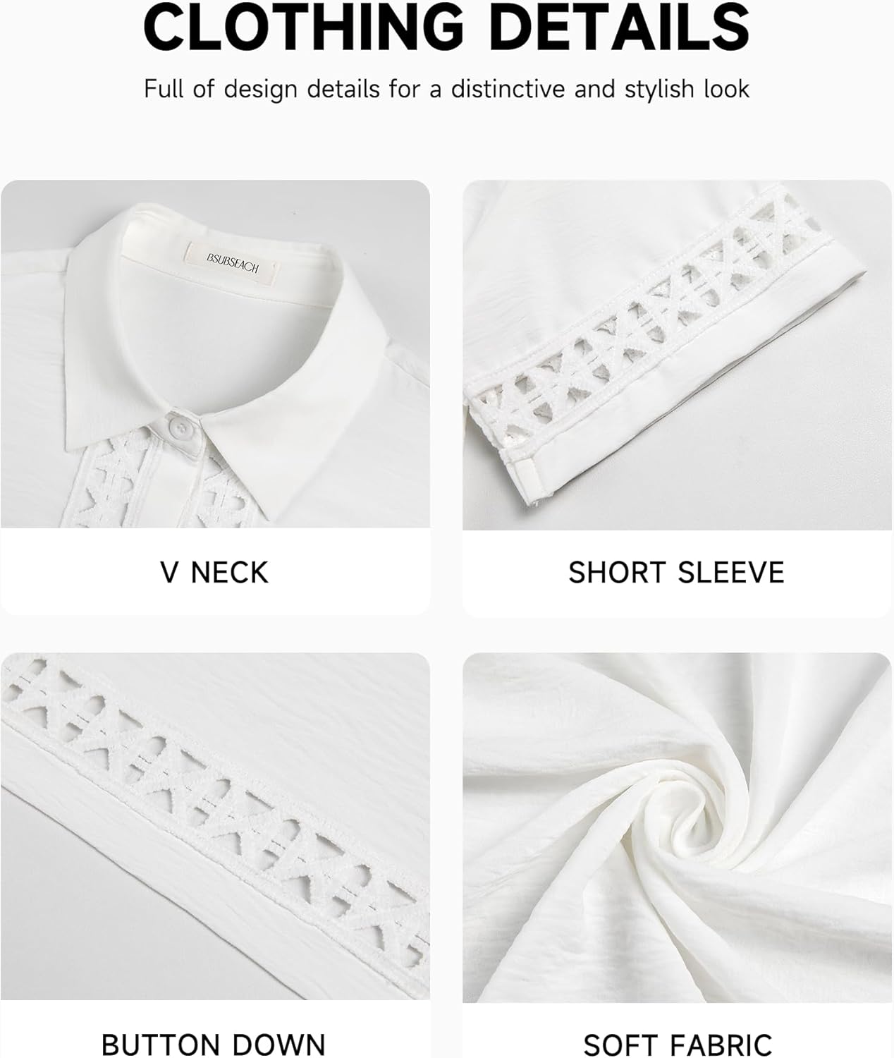 Bsubseach Swimsuit Coverup for Women Boho Beach Bathing Suit Cover Up Shirt Geometric Eyelet Button Down Vacation Outfits