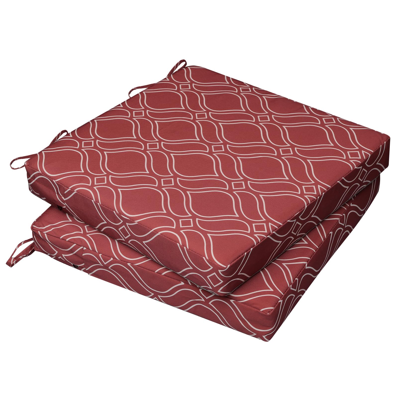 AAAAAcessories Outdoor Chair Cushions, 17 x 16 x 2 inches, Set of 2