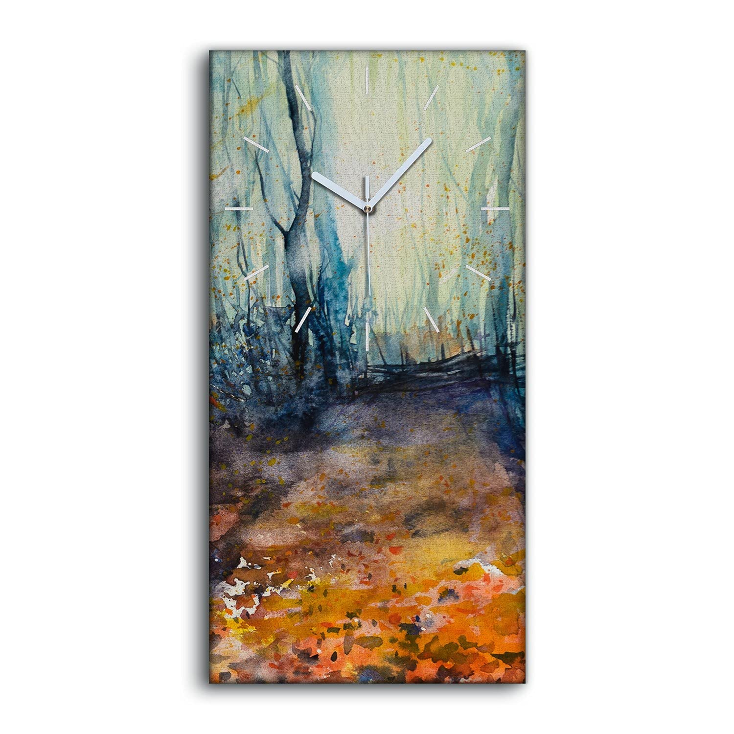 Horloge sur Toile sans Bruit 30x60cm pour Chambre et Sommeil