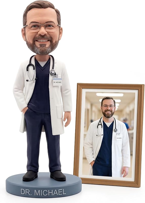 Custom Doctor Bobblehead from Photos, 6/7/8'' Bobble Heads Figure