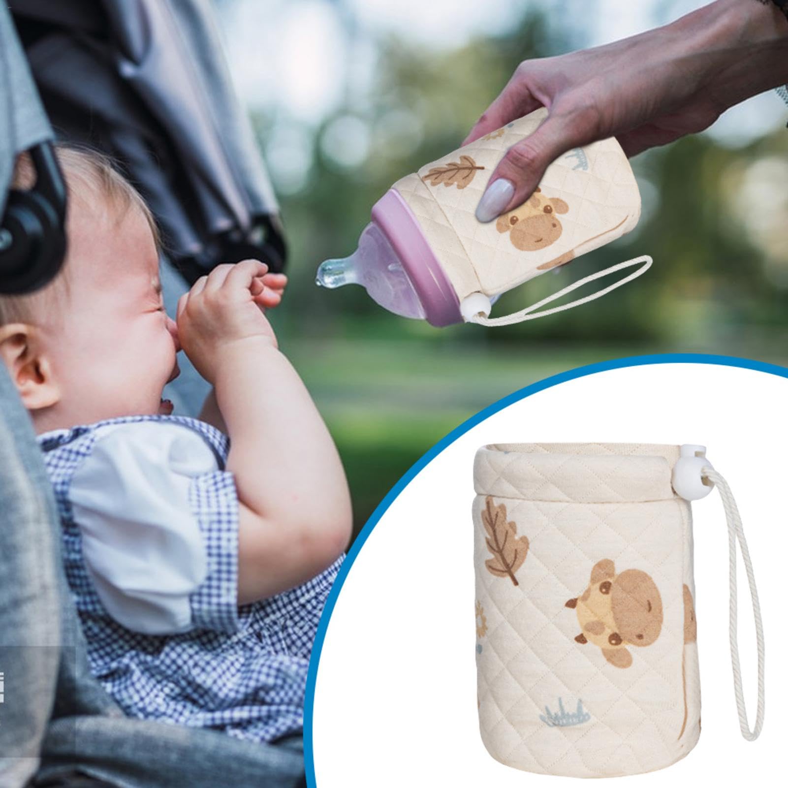 Funda de vidrio para biberones para niños pequeños, Funda para biberones,Fundas para biberones para niños pequeños | Bolsa portátil anticaída para biberón, soporte cálido para biberón para niños