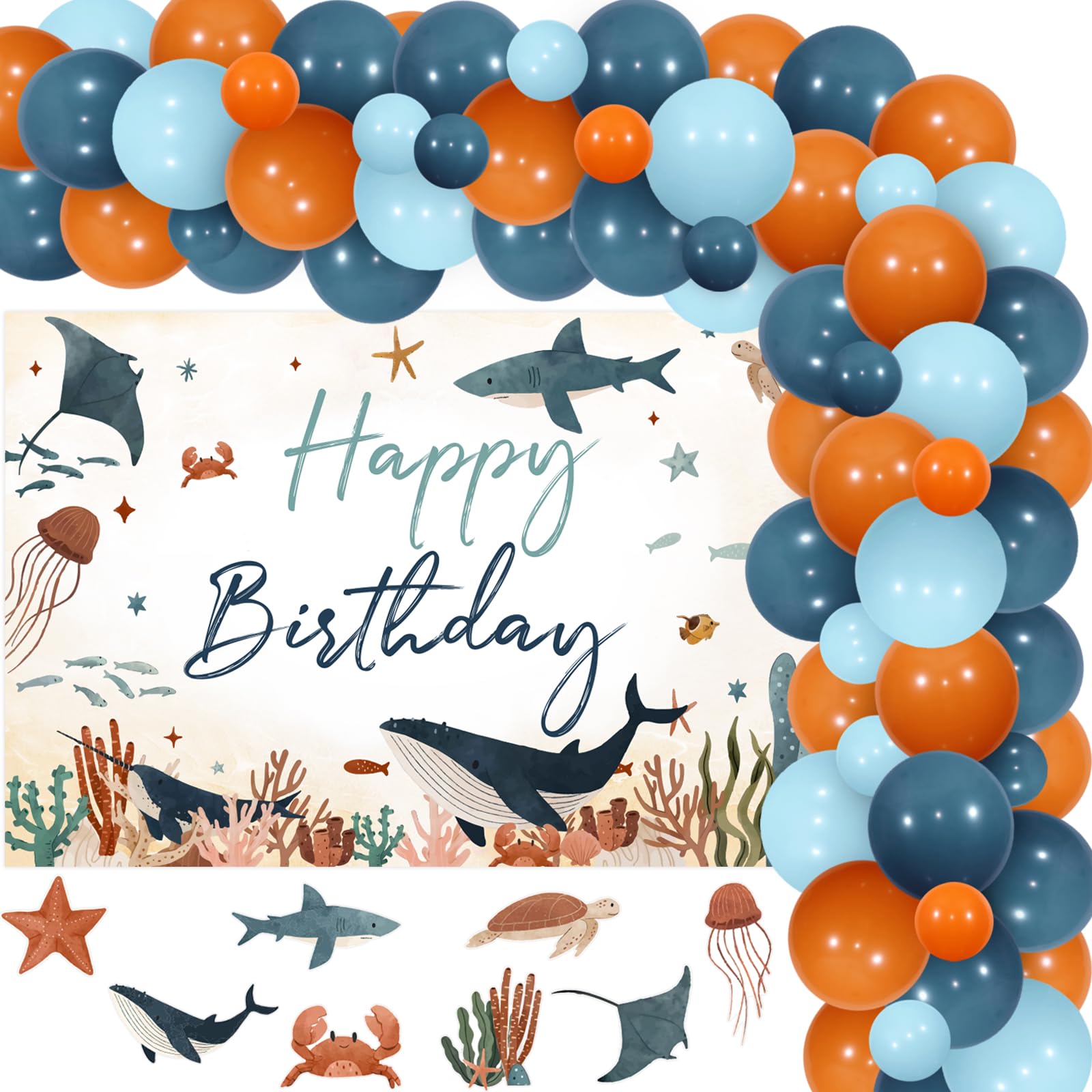 2 pezzi 2 m ghirlande di bolle di sirena banner di bolle sottomarine sotto il mare festa ornamenti appesi tema sirena ragazze 1 ° compleanno festa decorazione - Italia