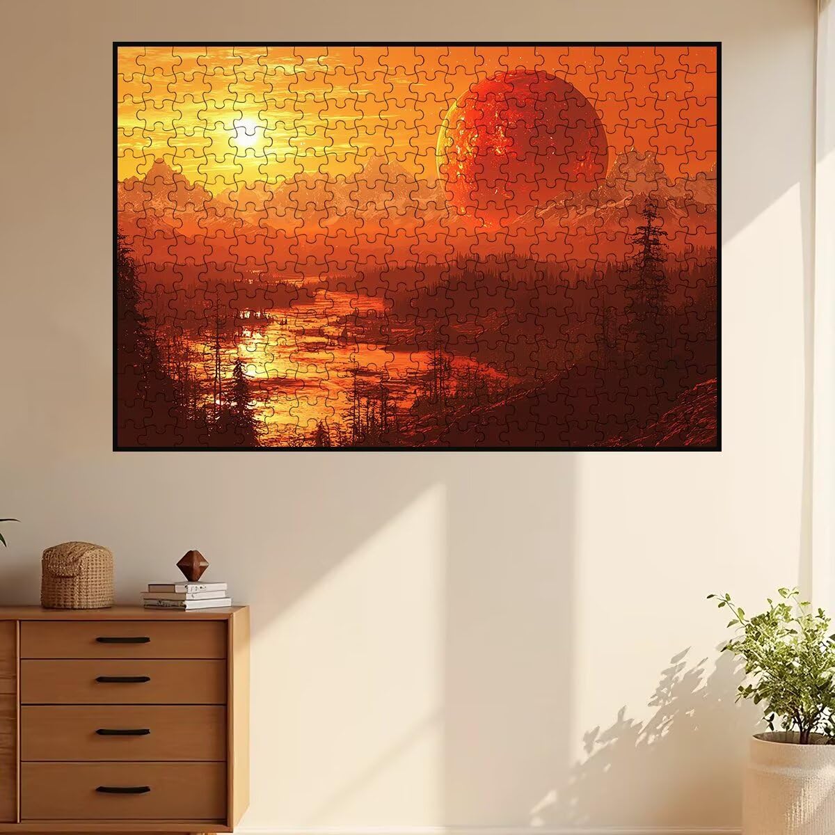 Puzzle 4000 Pezzi Planet, Puzzle Tramonto per Adulti, Puzzles in Legno Intrattenimento Creativo, Divertimento, Puzzles Educativi Classici con Confezione di Alta Qualità Idea Regalo Donna Decor -3778