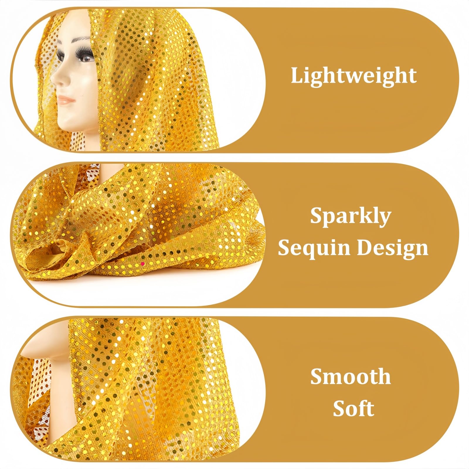 Sequin Unisex Rave Hood - Image 3