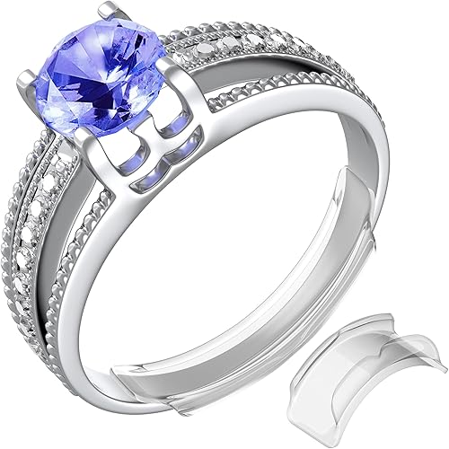 5 STARS UNITED Medidores de anillos para anillos sueltos, paquete de 8 ajustadores de tamaño de anillo de fácil clip para anchos de banda de 0.394 a