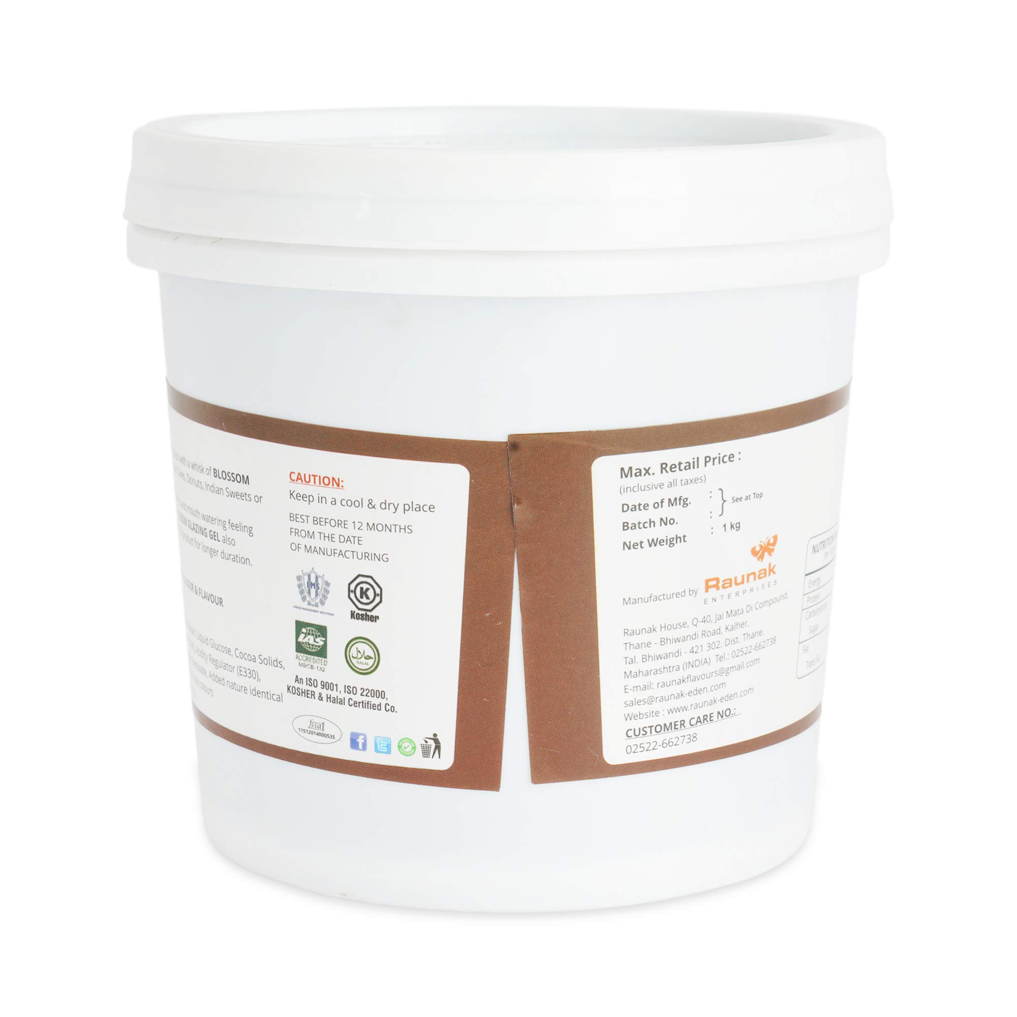 BLOSSOM Edible Glazing Gel for Cake & Desserts Toppings Decoration- Chocolate, 1 kg - Image 4 thumbnail