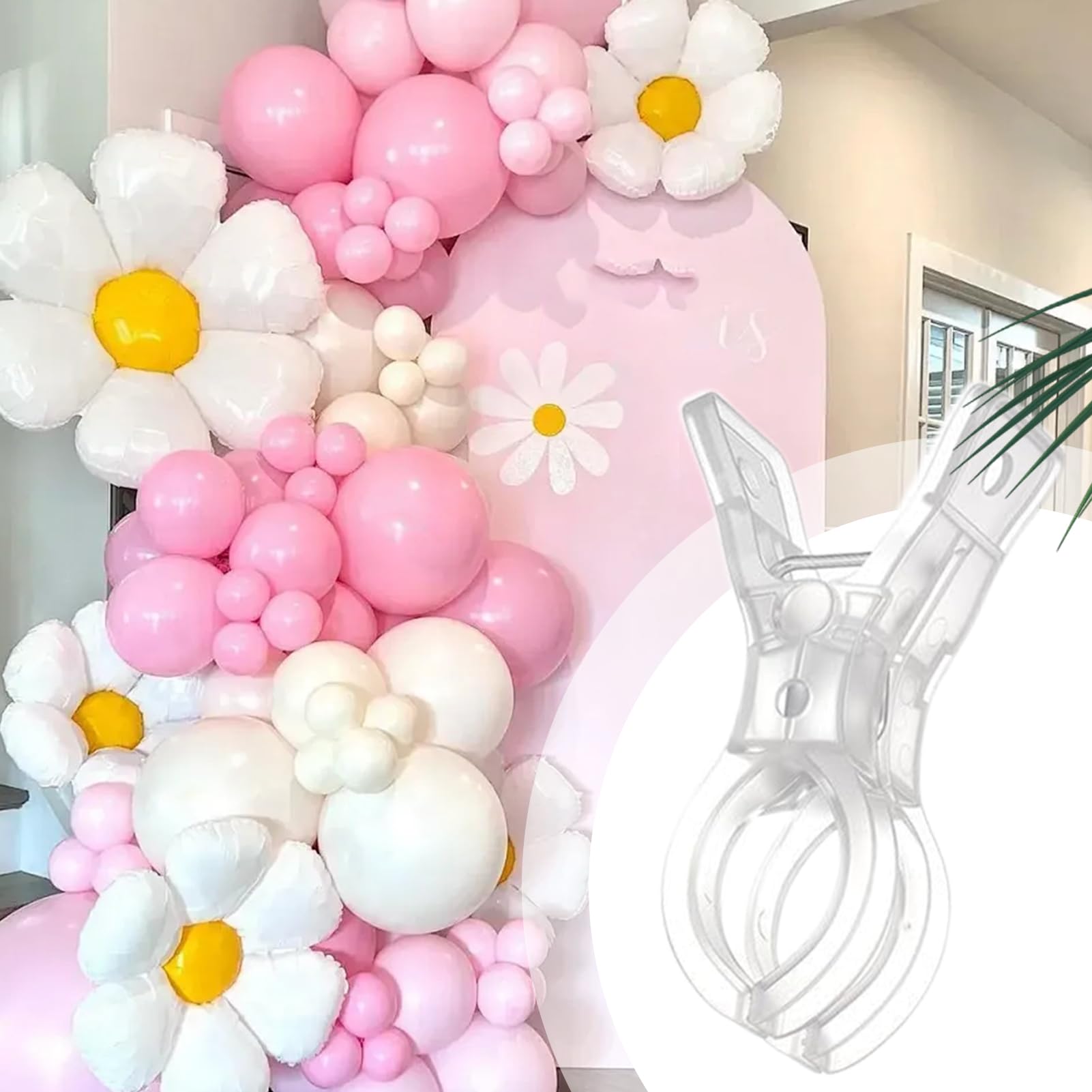 Clip per palloncini, clip di fondo, morsetti per arco per palloncini, 10 pezzi, per fotografia, fai da te, studio, matrimonio, compleanno, decorazione