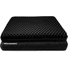 Plus Size Gel Seat Cushion for Long Sitting, Extra Large and Thick, Seat Cushion for Back, Sciatica, Hip, Tailbone Pain Relief, Used for The Office, Wheelchair, Car, Truck, Recliner, Stadium. (Black)