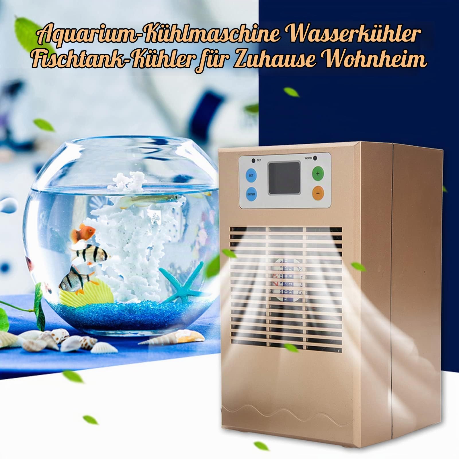 Zerodis Aquarium Wasserkühler Aquarium Chiller Wasserkühler Aquarium Chiller(EU)