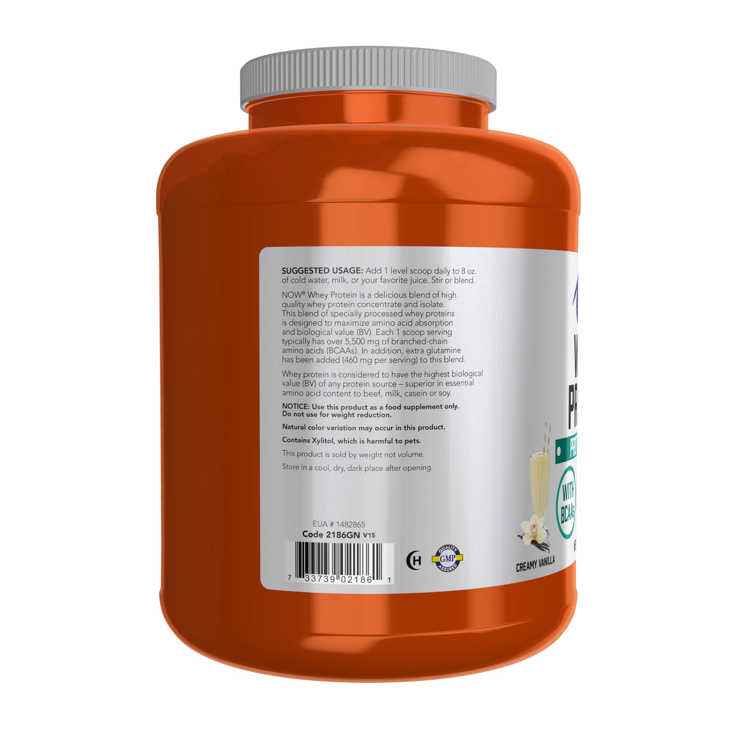 Now Sports, Whey Protein 26 g with BCAAs, Creamy Vanilla Flavor, 6 lbs — Amazon image 3