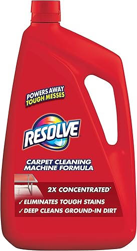 Resolve Champú profesional limpiador de alfombras de vapor, 96 onzas, concentrado 2X, seguro para Bissell, Hoover & Rug Doctor (paquete de 4)
