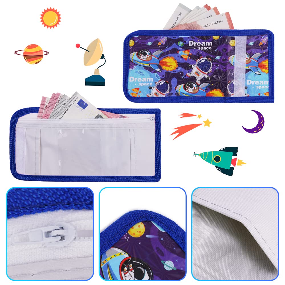 Vicloon Astronaut Stationery Set, Stationery Gift Set, Include 2pcs Pencil Case, Rulers, Eraser - Image 3