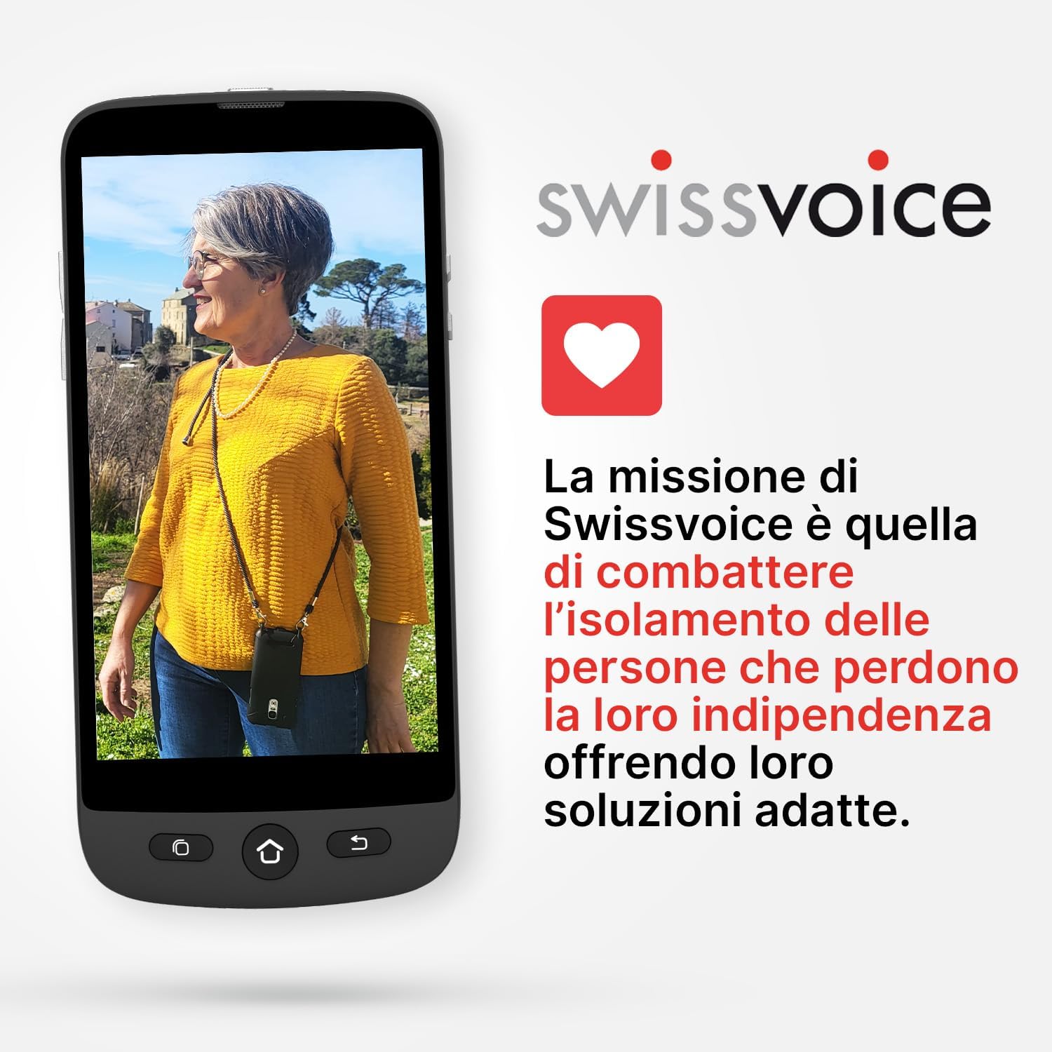SWISSVOICE - Xtra 3355 Combo - DECT - Telefono con filo per anziani + telefono cordless - Tasti grandi - Segreteria - Audio Boost - Suonerie forti - Compatibile apparecchi acustici - Blocco chiamate