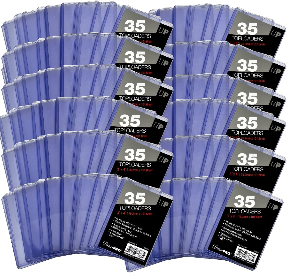 Ultra Pro - Toploaders Card Protectors Ultra Clear 420-Count 3" x 4" Size for 2.5" x 3.5" Cards for Trading, Sports Baseball Collectible Pokemon Magic the Gathering Cards Storage Card Collectors