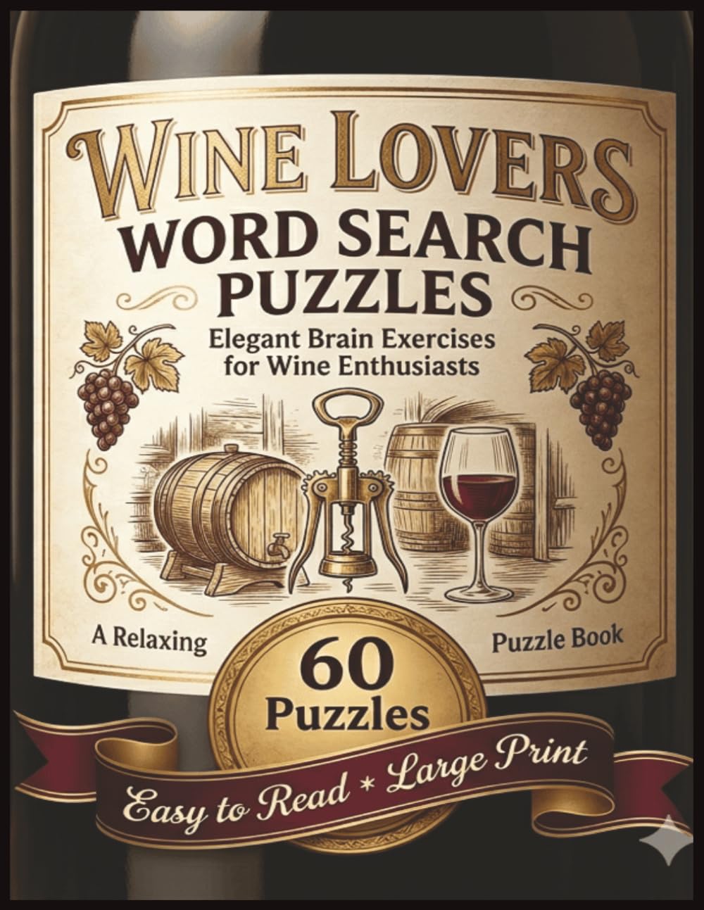 Wine Lovers Word Search Puzzles: For Wine Lovers of All Ages! | 8.5 x 11 in. | 60 Puzzles | Large Print | Easy to Read (Food & Drink Lovers)