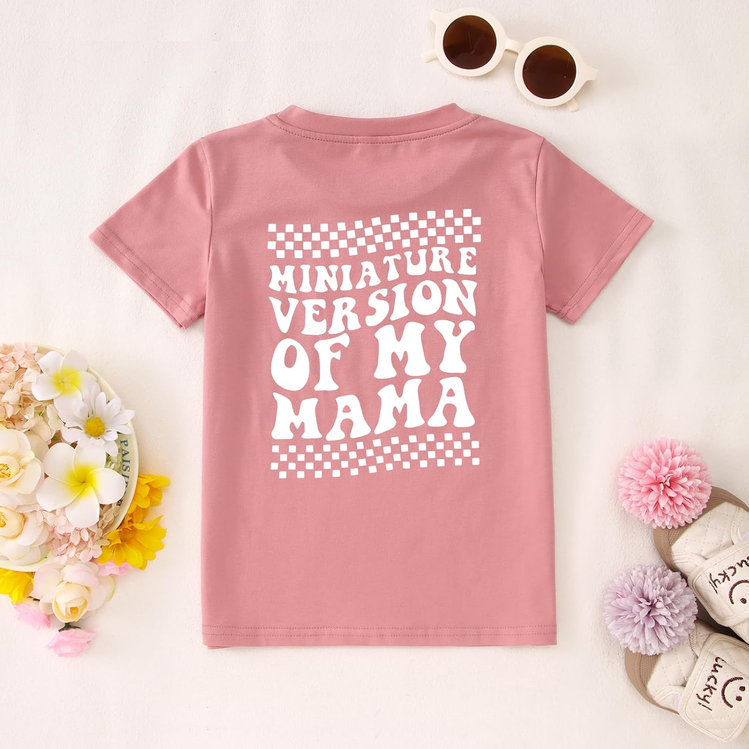 GLIGLITTR Toddler Girls Mothers Day Shirts for Kids Miniature Version of My Mama T-Shirt Outfit Cute Heart Graphic Tee Tops