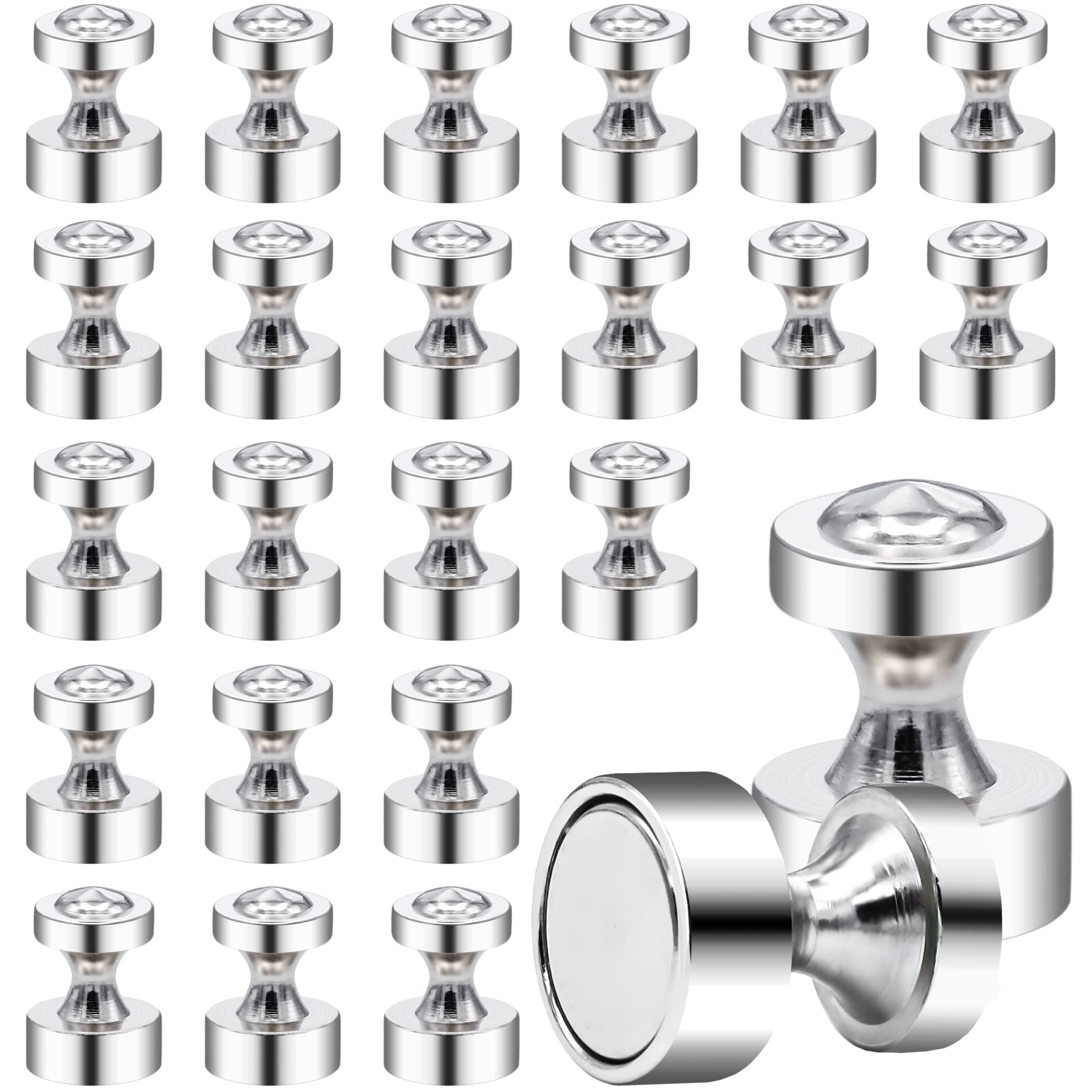 Buy LEASEN Refrigerator Push Pins, 24pcs Brushed