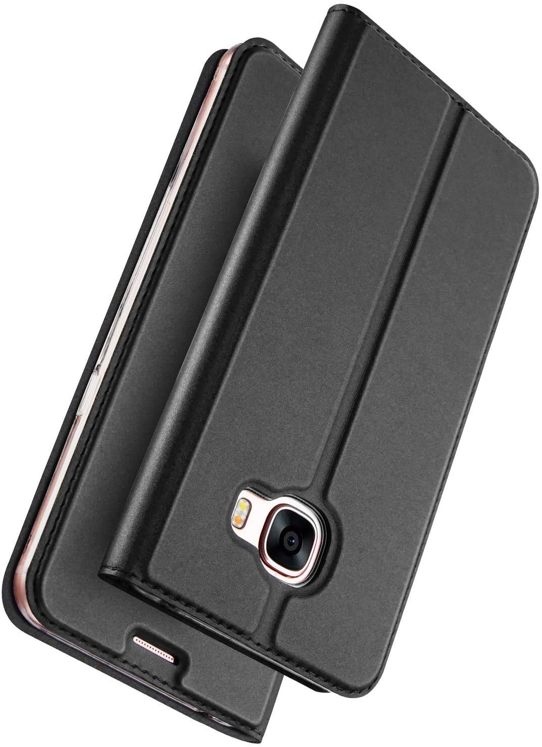 SmartLike Vintage Leather Flip Cover for Samsung Galaxy A5 (2016) SM-A510F Black