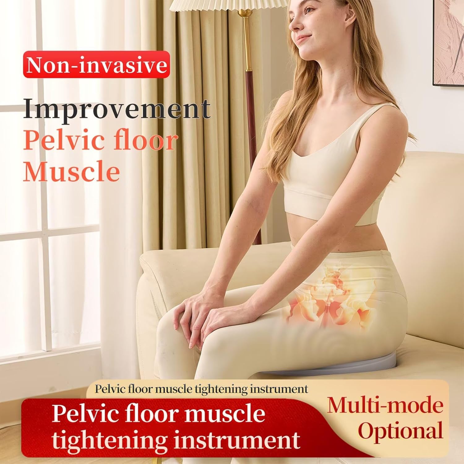 Pelvic Floor Exerciser for Bladder Control,Non-Invasive Pelvic Strengthening Training Device for Men & Women, Portable Kegel Trainer Gift for Mothers Postpartum Wives Friend