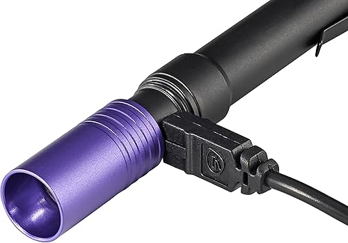 Miniatura 7 de Streamlight 66148 Stylus Pro USB 400nm UV recargable pluma con adaptador de CA de 120V, cable USB y funda de nailon, color negro