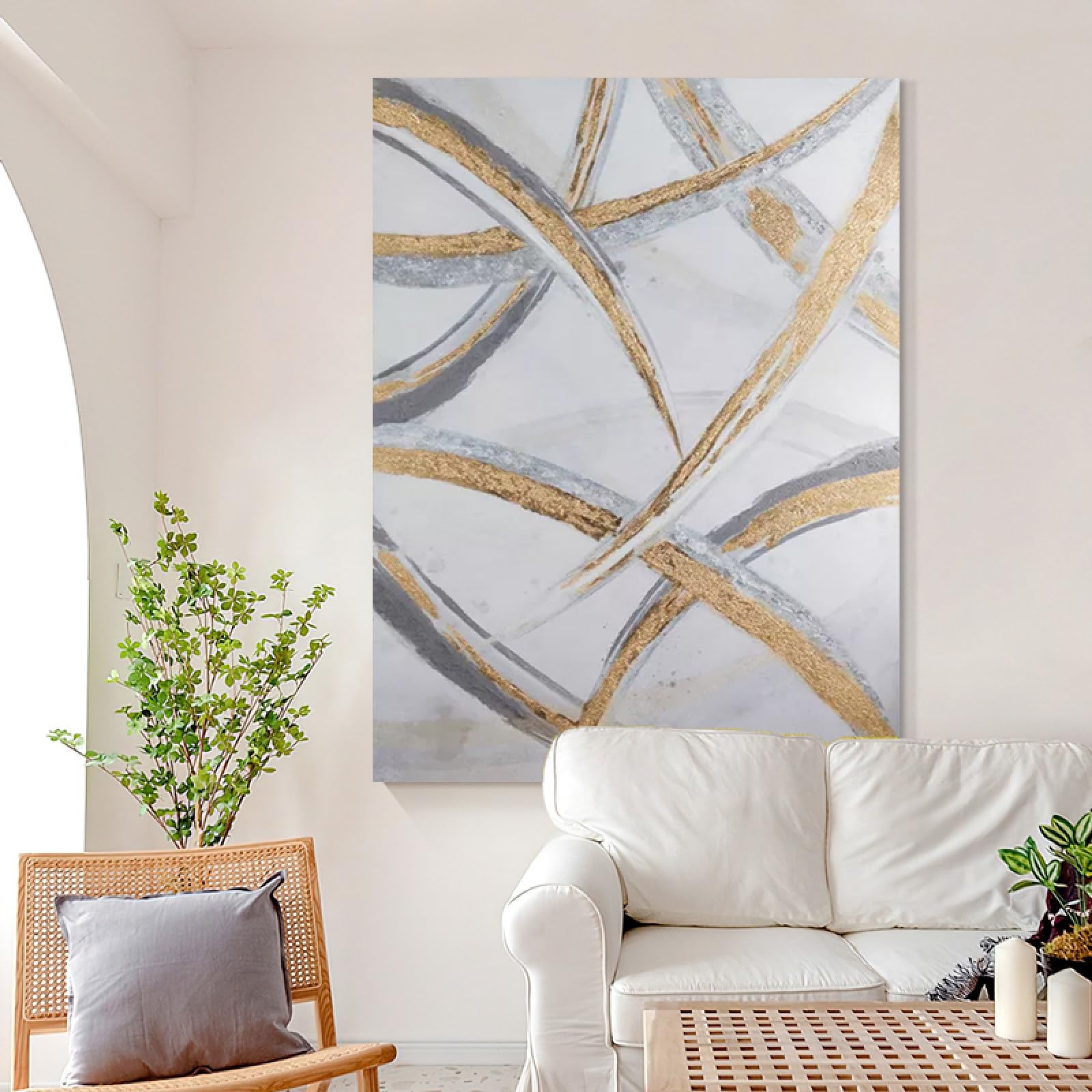 Peinture à l'huile sur toile haut de gamme peinte à la main pour décoration d'escalier