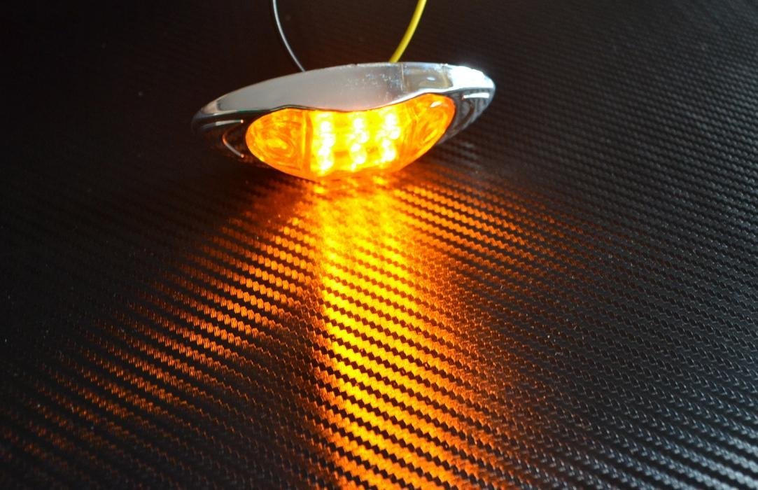 AOHEWEI 2 X Luci LED Gialle Per Rimorchio, Luci Laterali Indicatrici Per Camion 12V/24V Con Riflettore, Approvate ECE R91 R10 Per RV, Furgone, Barca, Camion, Camper, Caravan - Foto 9