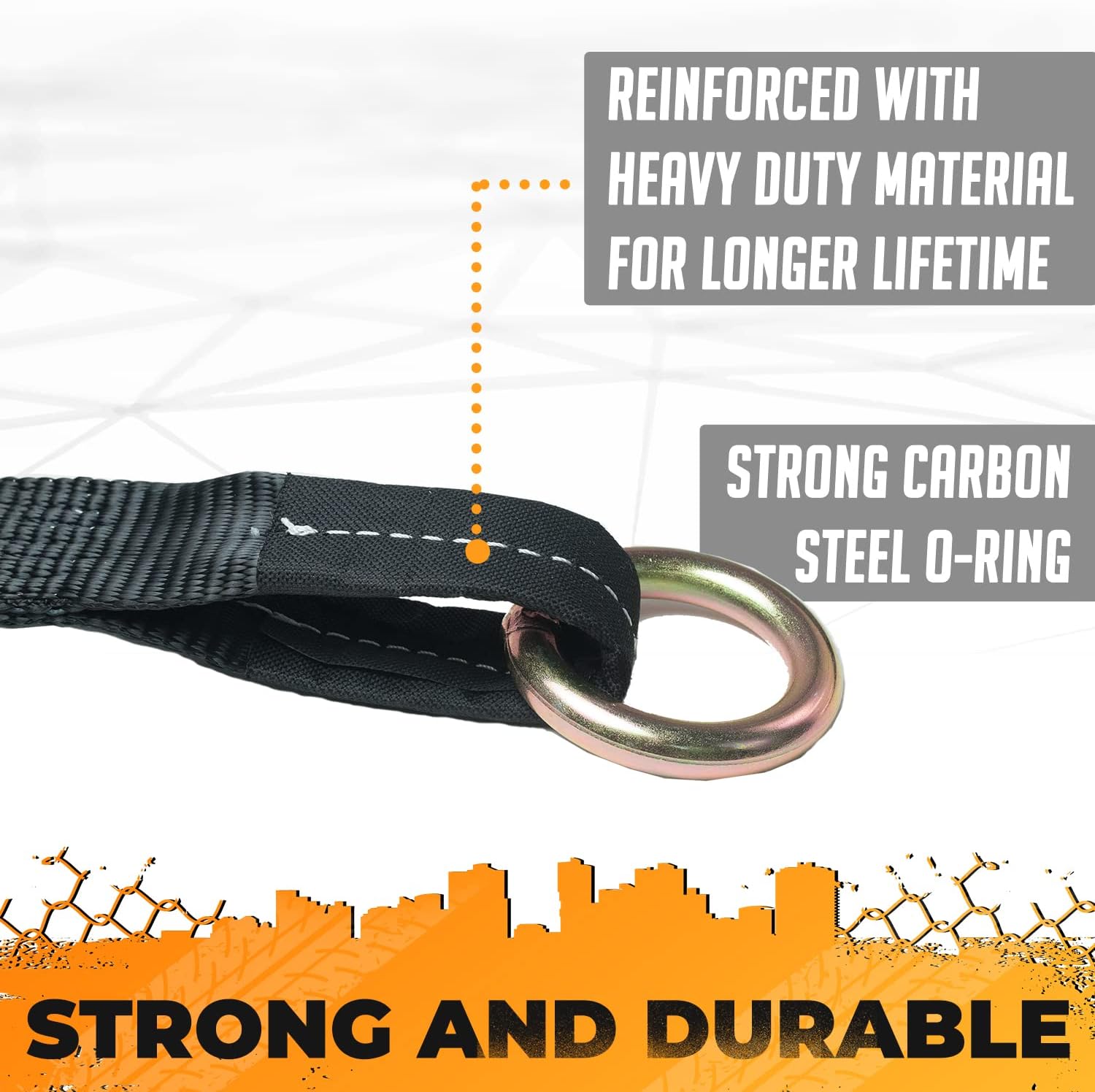 Bundle Lasso Tie Down Straps with Snap Hooks and Stake Pocket D Ring Anchors (4-Pack) by Vehiclex