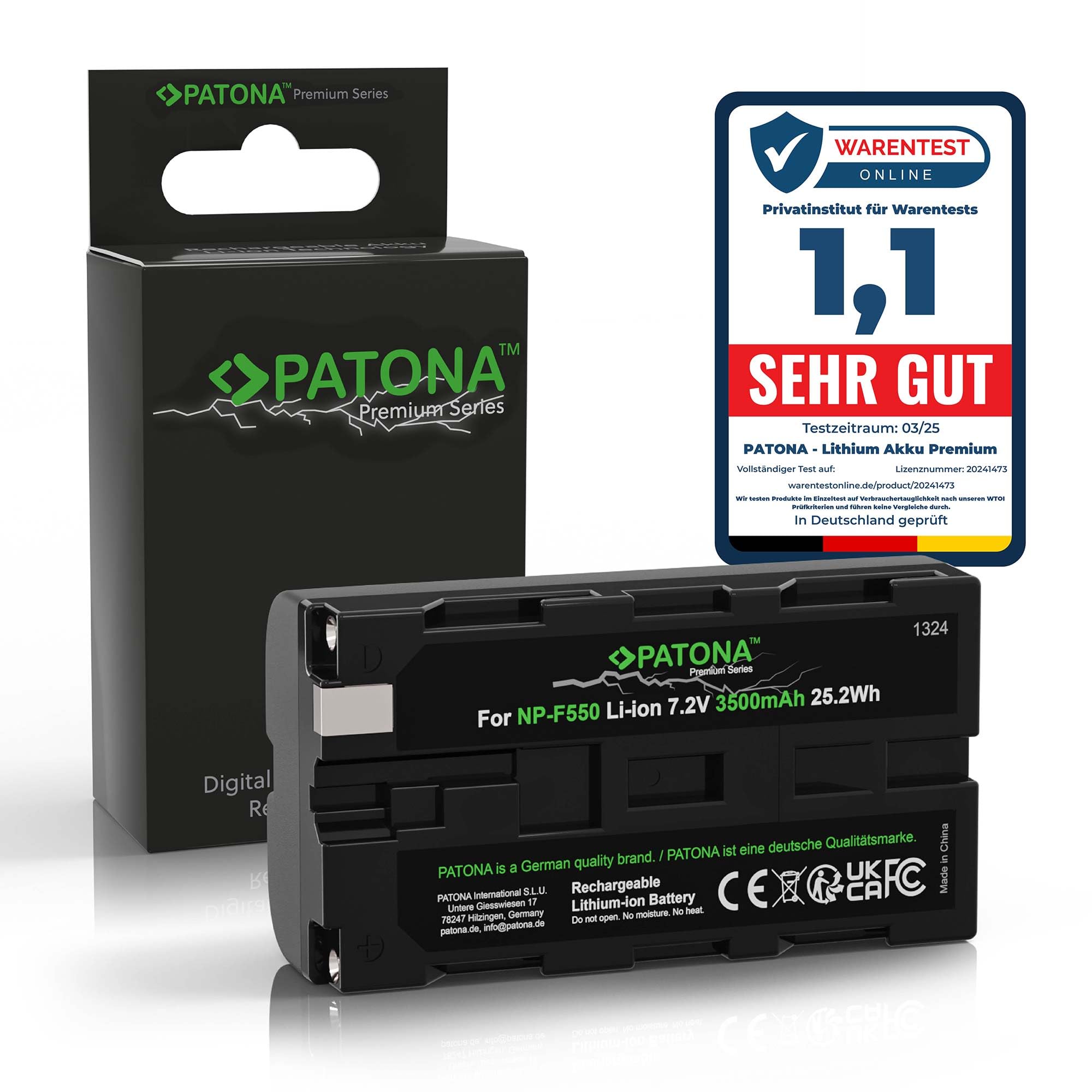 PATONA Premium Batteria per Sony NP-F550 F730 F750 F930 F950 3500mAh