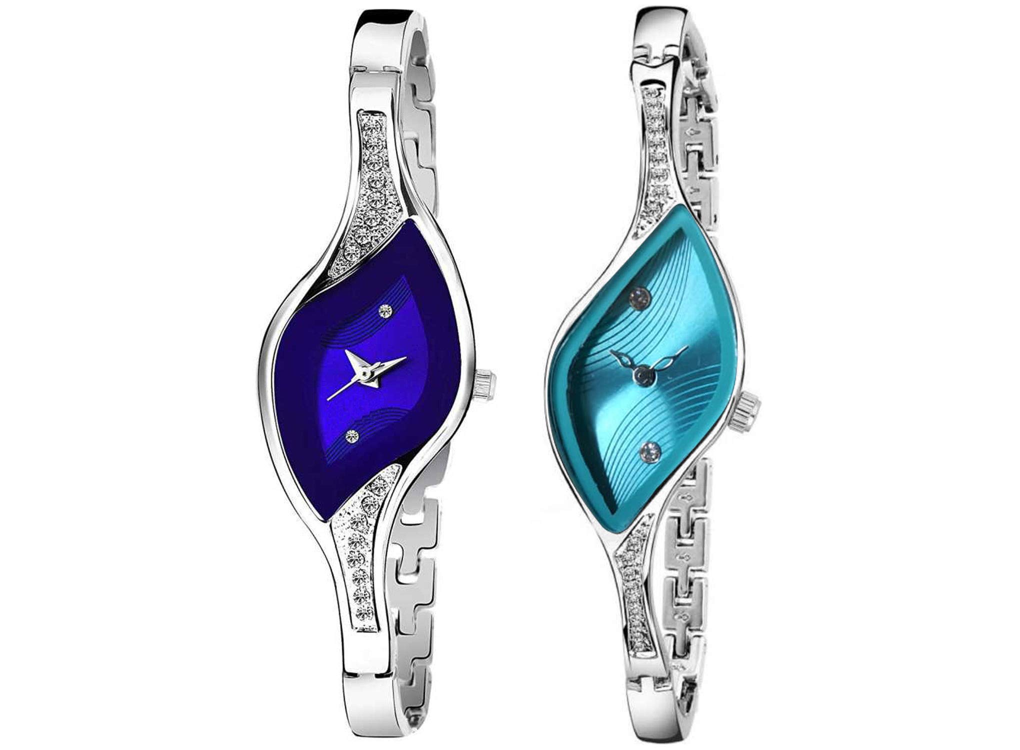 The Shopoholic Analogue Latest Blue Green Dial Womens Watch-(334-338)