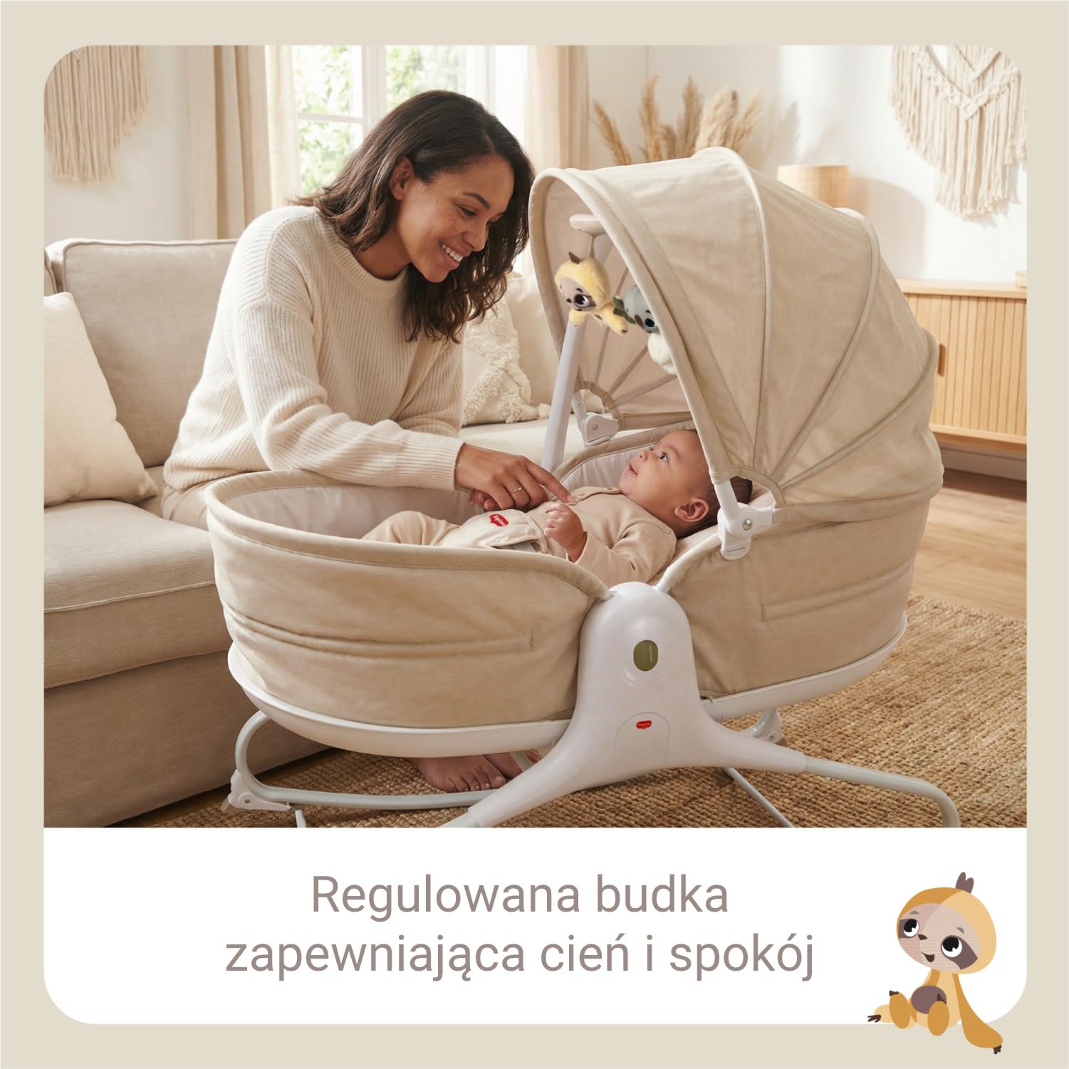 Tiny Love Cozy Tiny Leżaczek, Bujaczek Elektryczny, Od Urodzenia, Boho Chic