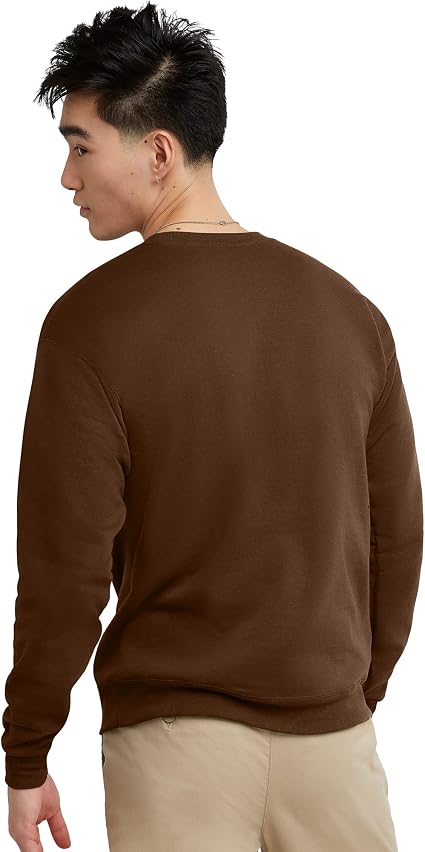 Hanes Men's, EcoSmart Pullover Crewneck Sweatshirt, Big & Tall Available, 1 or 2 Pack, Army Brown-1 Pack, X Large - Image 2