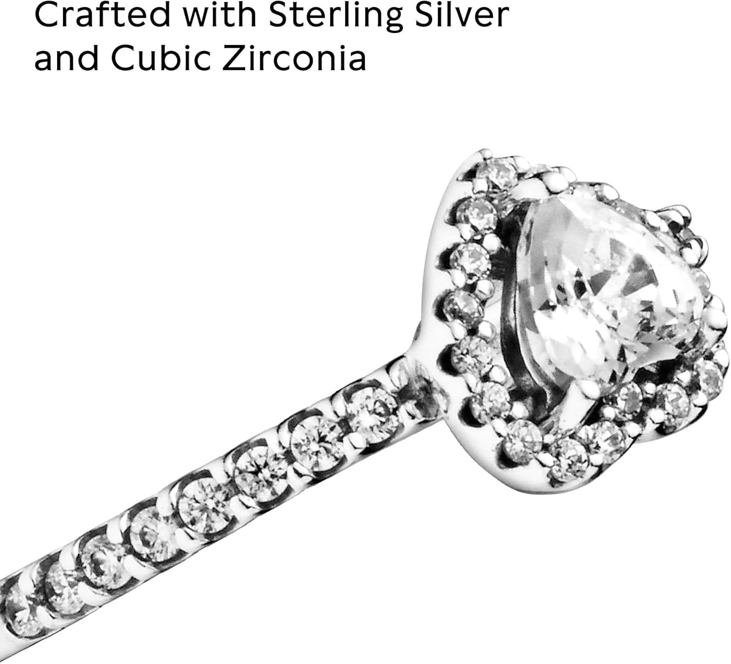 PANDORA-Elevated Heart Ring-With Gift Box