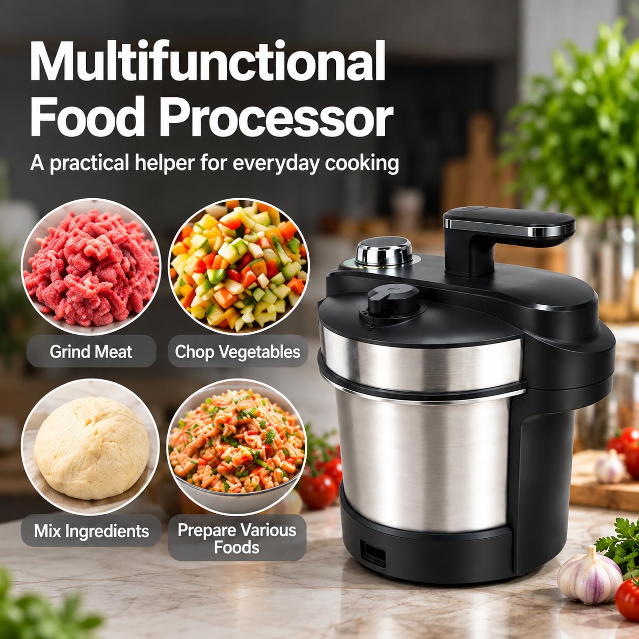 Robot da cucina multifunzionale elettrico per la preparazione degli