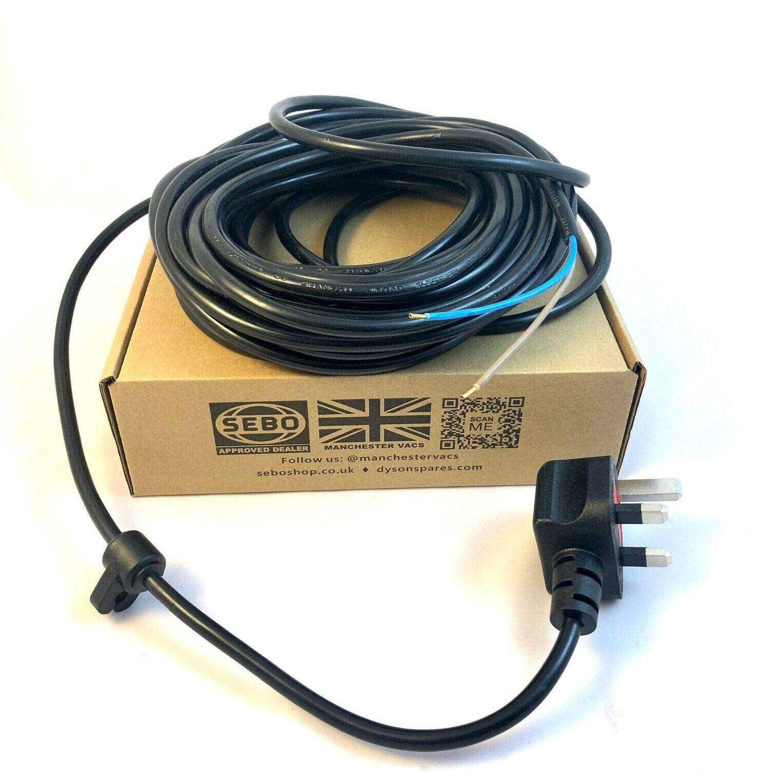 Manchester Vacs Sebo Flex - 10M Replacement Vacuum Cleaner Cable For X1 X4 X5 X7 X8 Xp Felix Dart Bs36 - Cord Lead - Mv5641