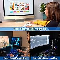 Vista 7 de Soporte de teclado para escritorio, reposamuñecas para teclados, soporte ergonómico para teclados para trabajar fácilmente, almohadilla de muñeca