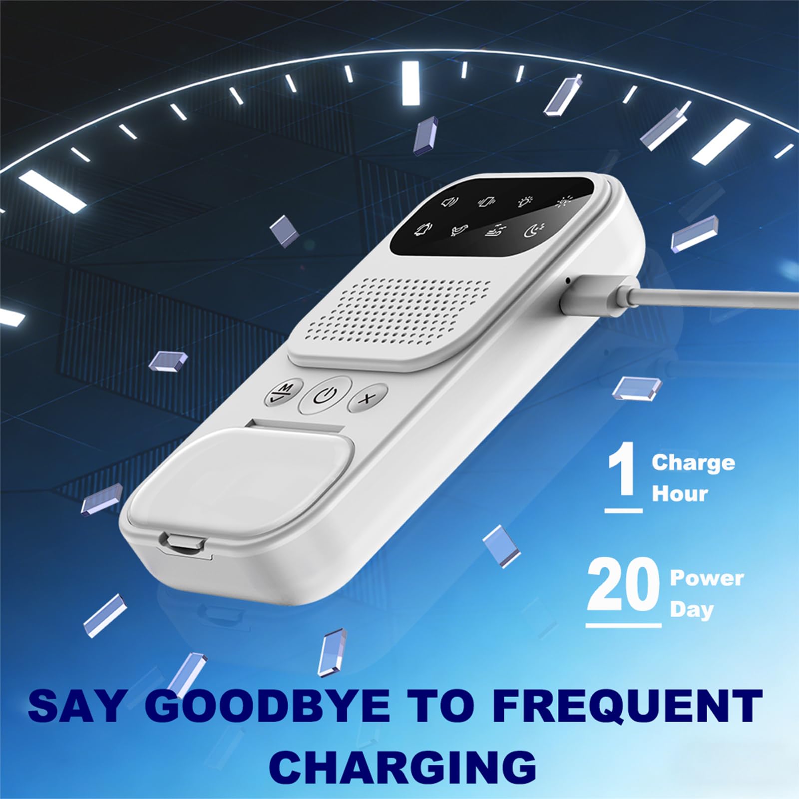2026 New Wireless Bed Wetting Alarm for Boys & Adults – Moisture Sensor with White Noise Sleep Aid, Rechargeable, Vibration/Sound Alert, Night Light, USB-C – Enuresis Alarm for Bed Wetting Training — view 6