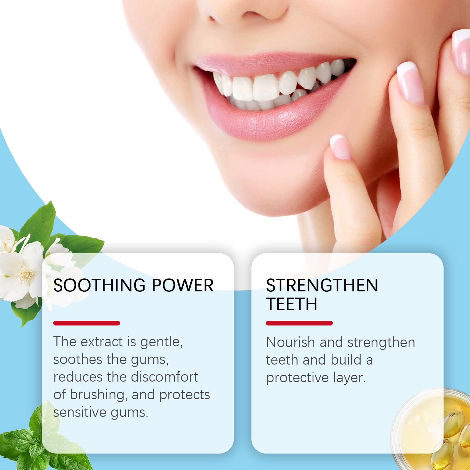 Dentifricio detergente alla menta: formula sbiancante con xilitolo ed estratto di menta, rimuove delicatamente le macchie, rinfresca l'alito e protegge i denti(3pcs)