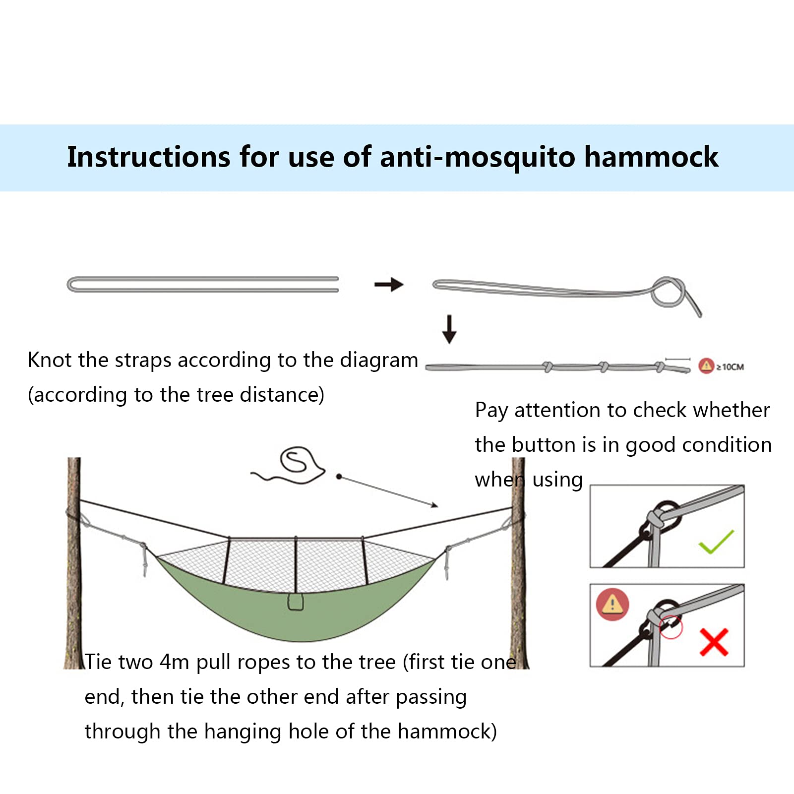 Hamacs De Parachute, Moustiquaire Hamac 2 Places Hamac De Voyage, Hamac Suspendu pour Intérieur, Balcon, Jardin, Voyage, Camping, Plage