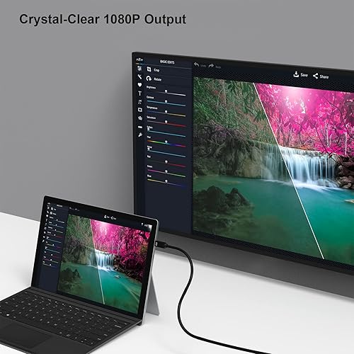 Miniatura 4 de BENFEI Cable Mini DisplayPort a VGA de 3 pies, cable Mini DisplayPort a VGA (compatible con Thunderbolt 2) con MacBook AirPro, Surface ProDock,