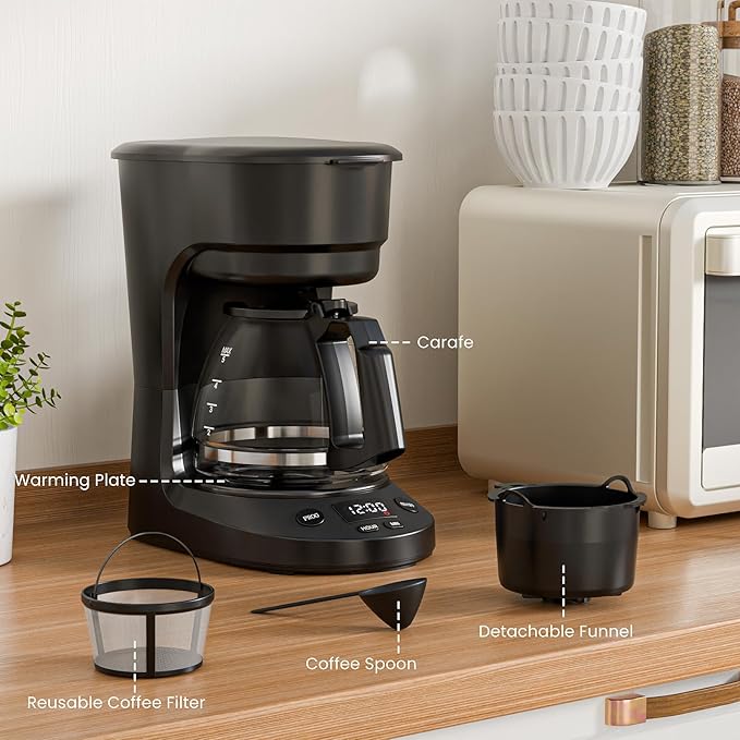 Cafetera Portátil de Goteo con Temporizador, Apagado Automático y Jarra miniatura 3