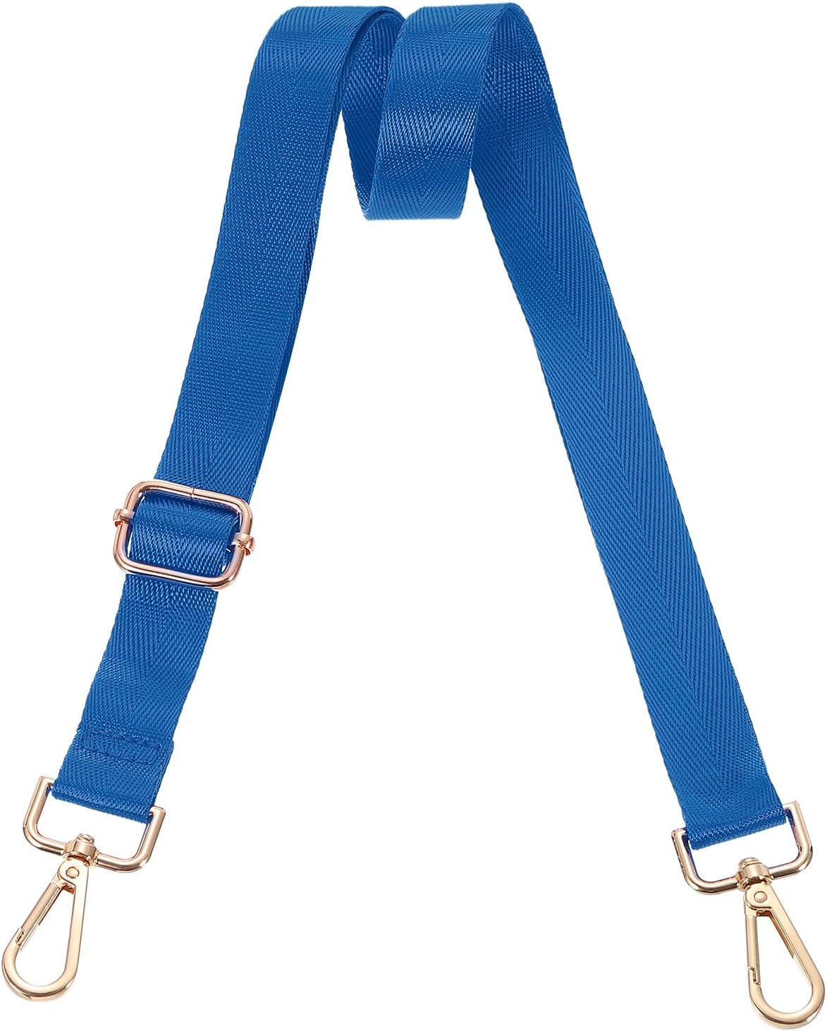 uxcell Wide Shoulder Strap, 2.5cm Adjustable Purse Strap Replacement Crossbody Strap for Shoulder Bag Handbag, Blue, Light Gold Pull Core Buckle