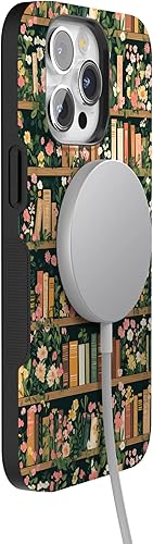 Vista 1114 de Casely Funda para iPhone 15 Pro Max Jardín Secreto Flores mixtas Funda atrevida Compatible con MagSafe y botón de acción Secret Garden