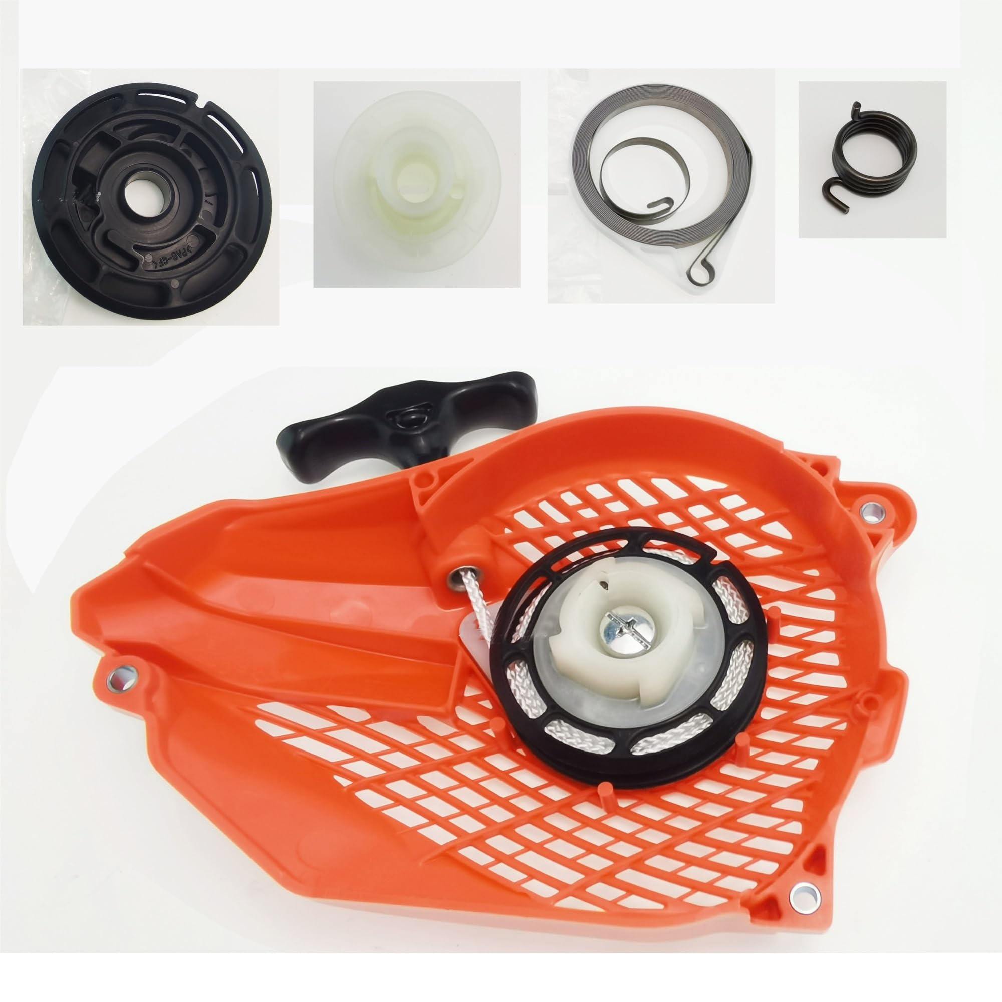 Ajuste for CS2511 TES, Extractor Manual de Repuesto, Arranque, Retroceso, Resorte de torsión, rebobinado, trinquete de plástico, Mango Echo 251TS, Sierra de Cadena(White Wheel)