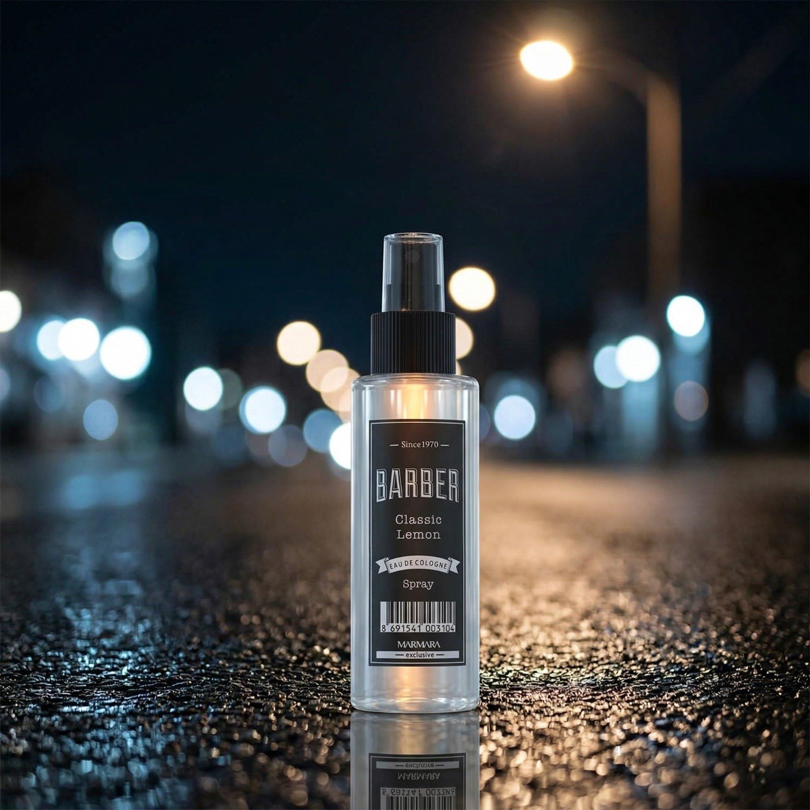 Barber Marmara Spray Kolonii Cytrynowej 150ml, turecka woda toaletowa po goleniu, chłodzący i dezynfekujący, łagodzący podrażnienia, tonik do skóry z cytrusowym zapachem.