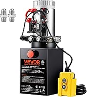 VEVOR 8 Quart Double Acting Hydraulic Power Unit Pump, 12V DC 0.91 GPM 3200 PSI for Dump Trailer & Heavy Lifting
