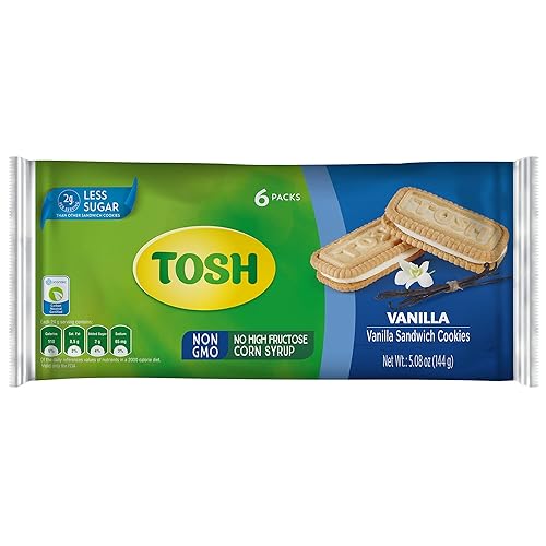 Tosh Vanilla Cream Cookies  No Artificial Flavors or Sweeteners  Perfect for Breakfast  5.08 Ounce (Pack of 1) disponible en Yaxa Colombia