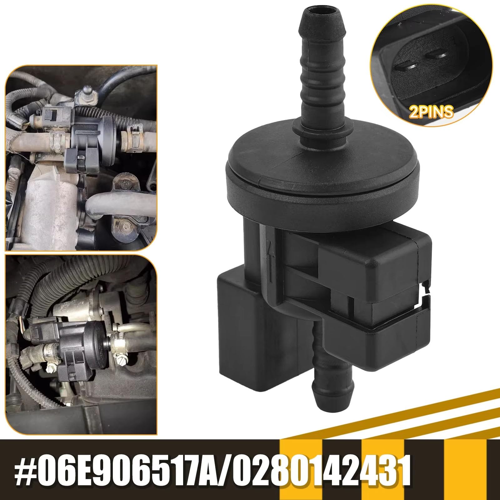 Compatible Avec RS5 2013-2016 Pour S5 2008-2012 Pour S6 2007-2011 Électrovanne À Vide De Voiture Réservoir De Vapeur 06E906517A