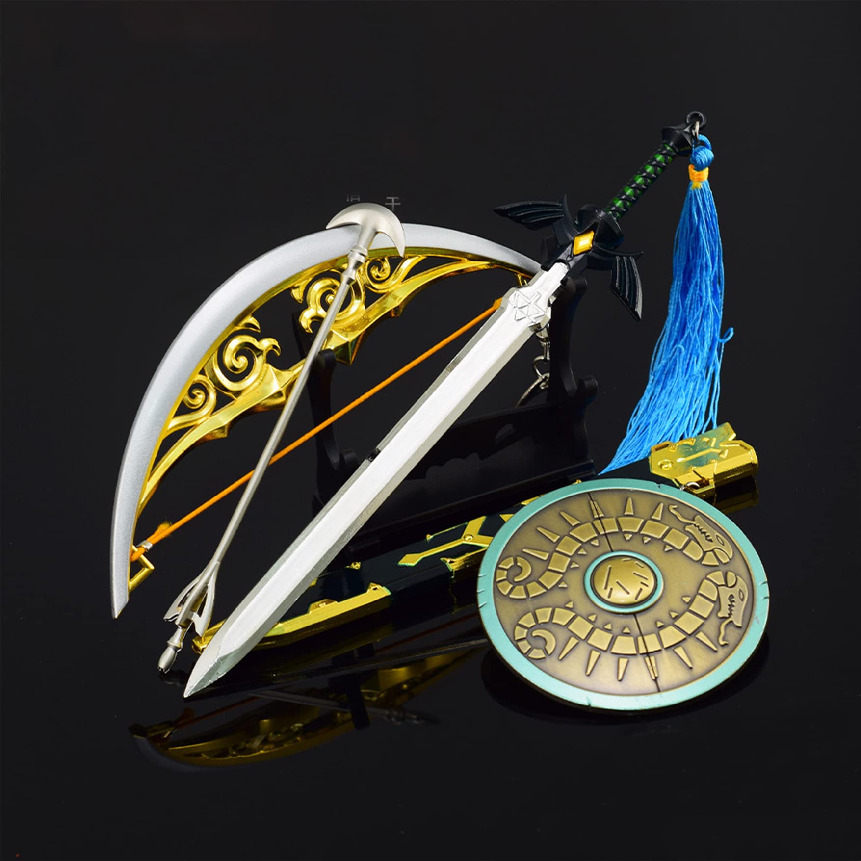 24cmハイリアの盾 ゼルダの伝説 ミニ武器 キーホルダー アクセサリ Amazon.co.jp: Wanqian ゼルダ 旅人の弓 ハイリアの盾 王家の剣