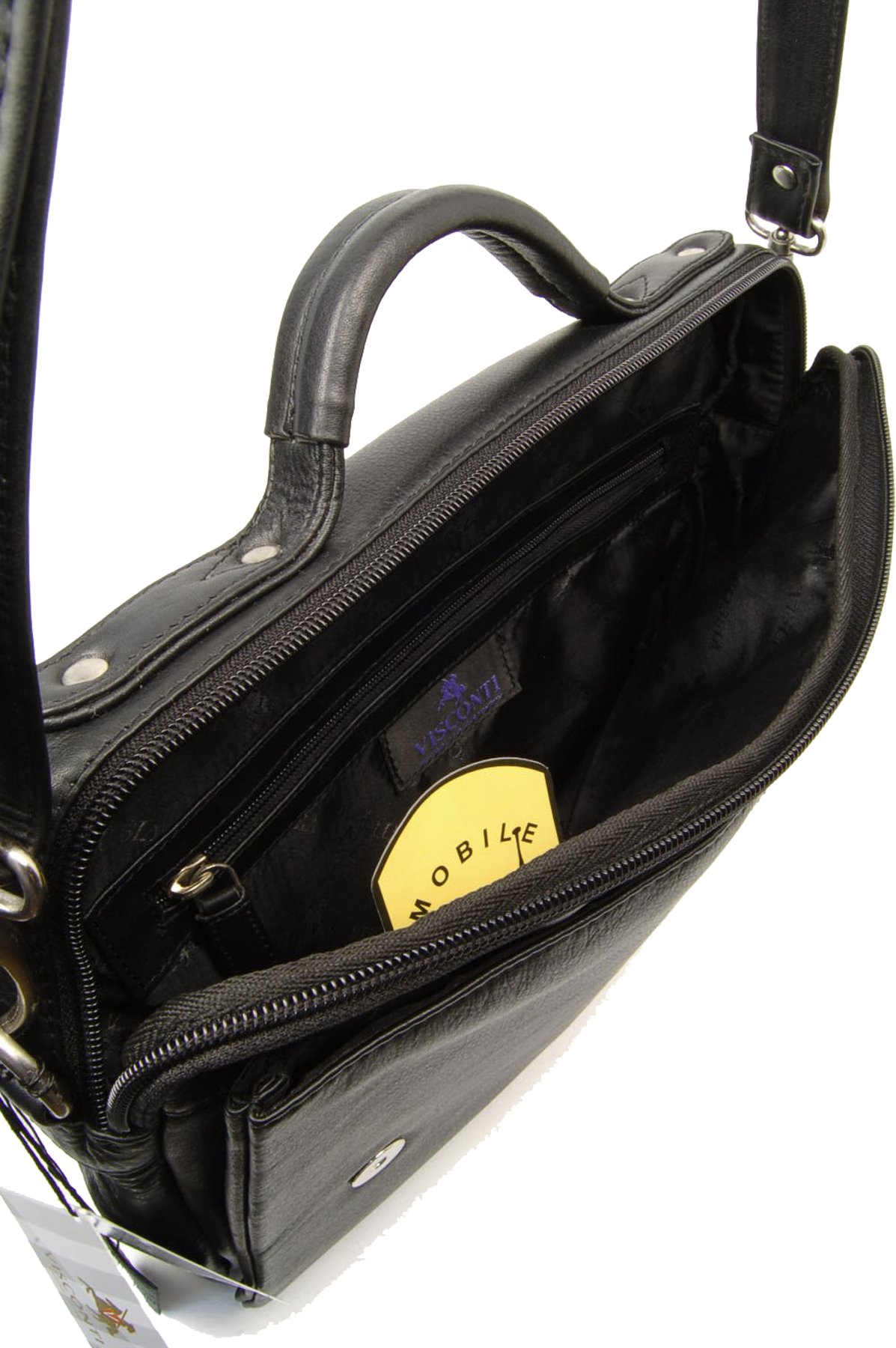 VISCONTI - Maletín de Trabajo - Bolso Portadocumentos Mujer - Bolso de Mano de Piel con Correa Desmontable y Ajustable - Alfie 659
